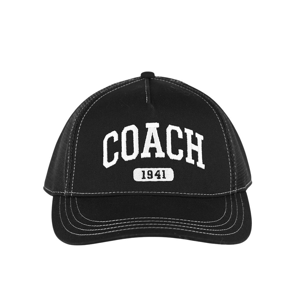復古線條✨【COACH】1941 標誌棉質棒球帽 M-L (黑色)/ 平行輸入