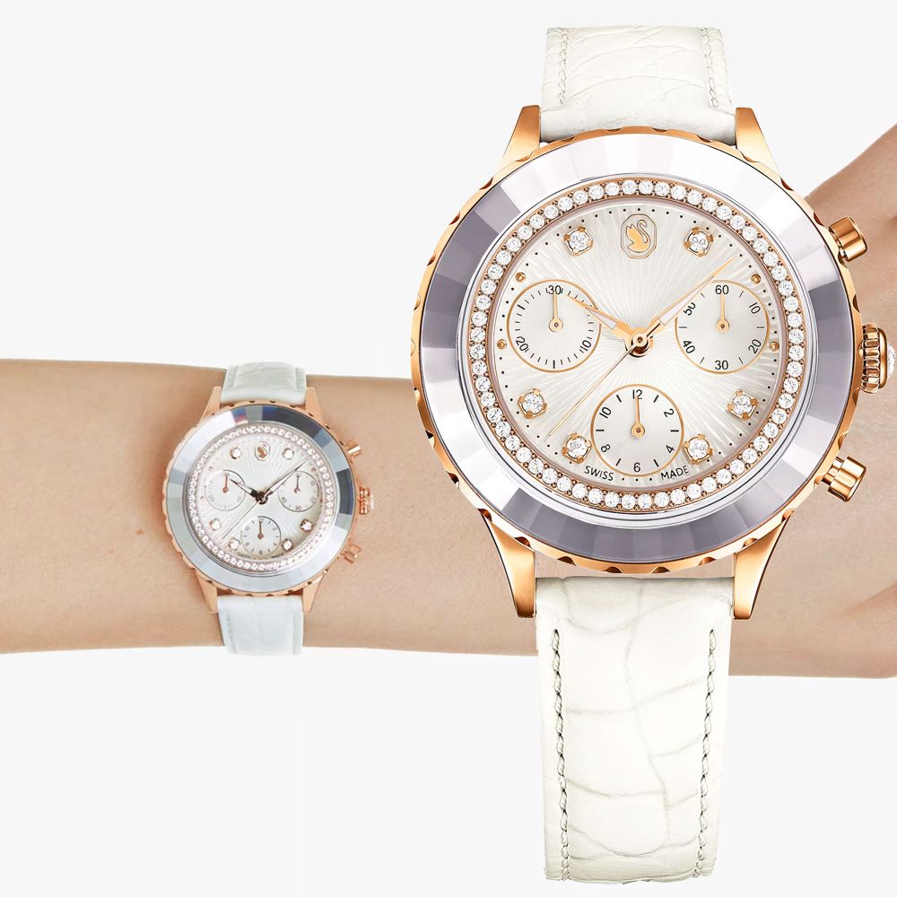 SWAROVSKI 施華洛世奇 Octea Chrono 水晶計時手錶 女錶-37mm 5671150