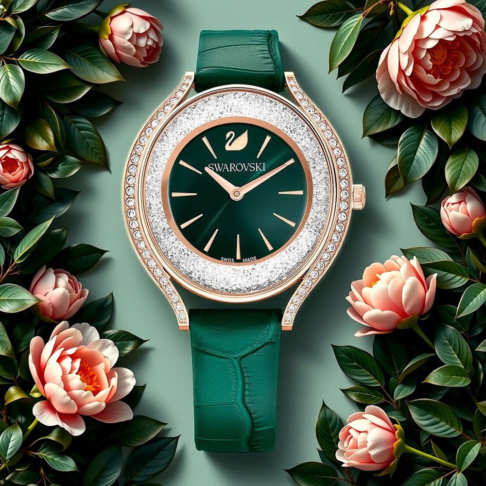 SWAROVSKI 施華洛世奇 Crystalline Aura 奢華水晶女錶 手錶-35.5mm 5644078