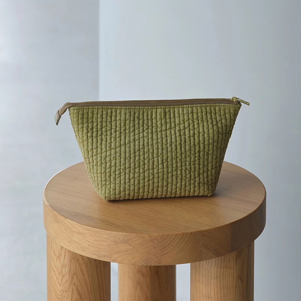 KOKUYO FOUR SEC NUBI化妝包/ 開心果綠