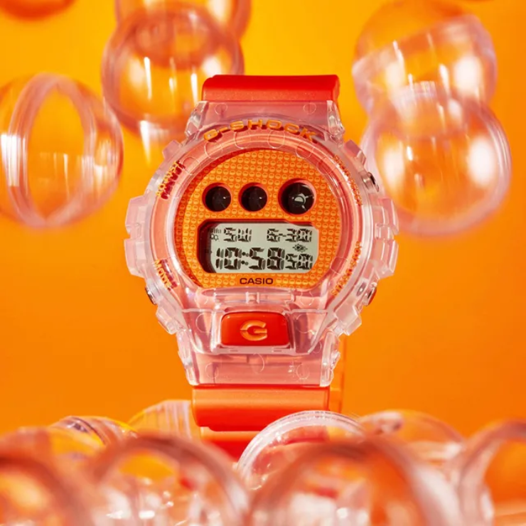 CASIO 卡西歐 G-SHOCK 扭蛋系列 彩色運動電子錶 DW-6900GL-4
