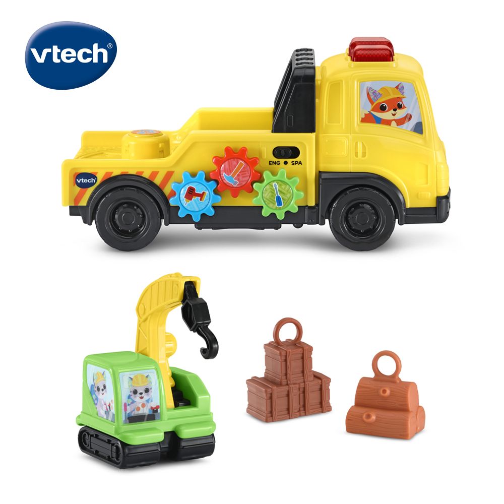 vtech雙語互動學習建築工程車/ 英語/西班牙語