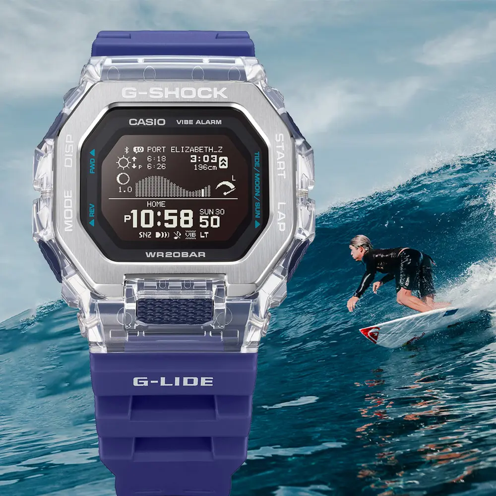 CASIO 卡西歐 G-SHOCK 衝浪運動藍芽電子錶 手錶 學生錶 GBX-100S-2