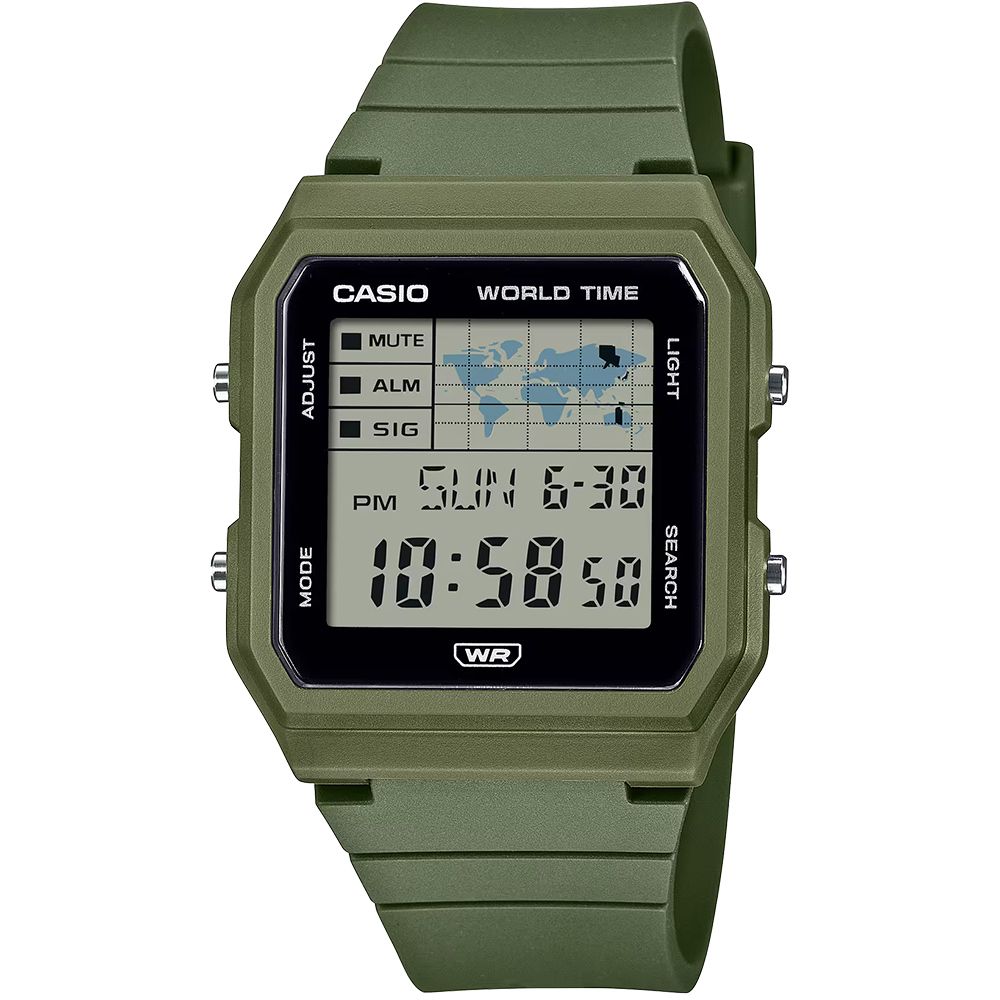 CASIO 卡西歐 休閒方形電子錶-軍綠 手錶 學生錶 LF-30W-3A