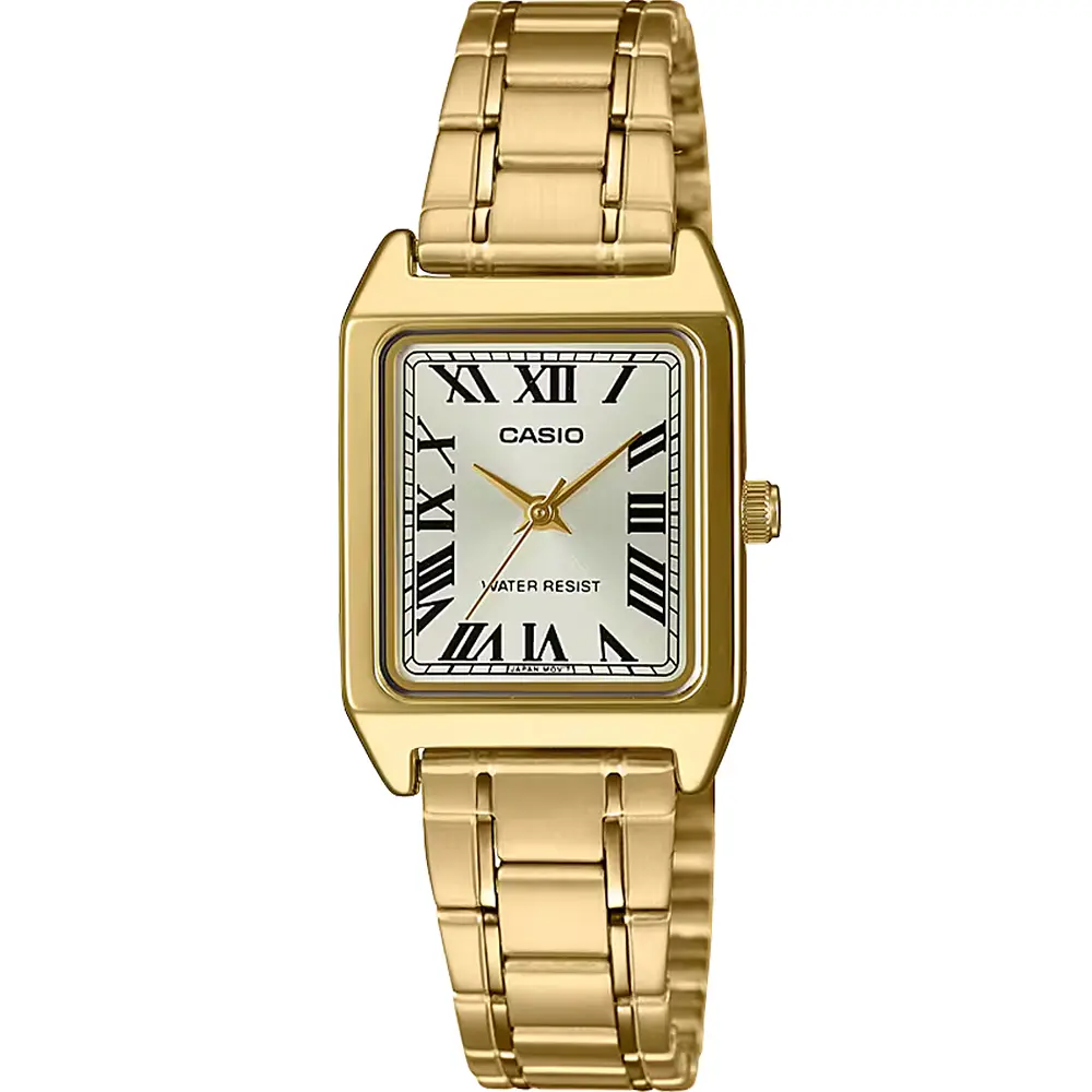 CASIO 卡西歐 復古方形羅馬指針手錶-金 女錶 考試錶 學生錶 LTP-V007G-9B
