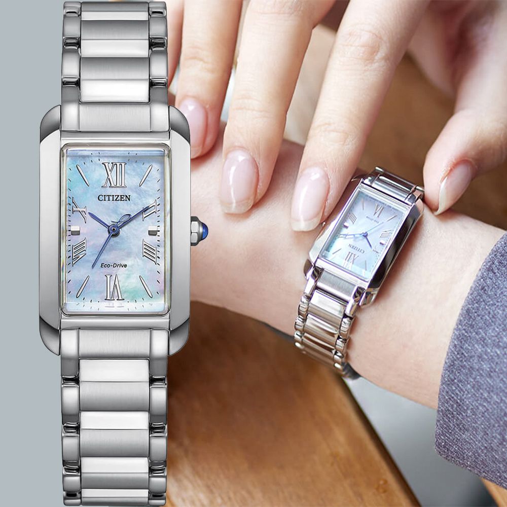 CITIZEN 星辰 L系列 光動能大三針珍珠貝女錶 手錶 EW5620-55N