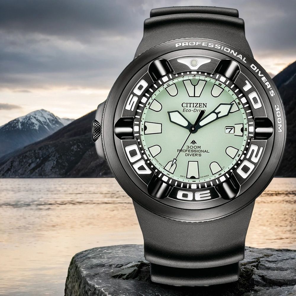 CITIZEN 星辰 PROMASTER 限量 光動能300米潛水手錶 男錶 BJ8055-04X
