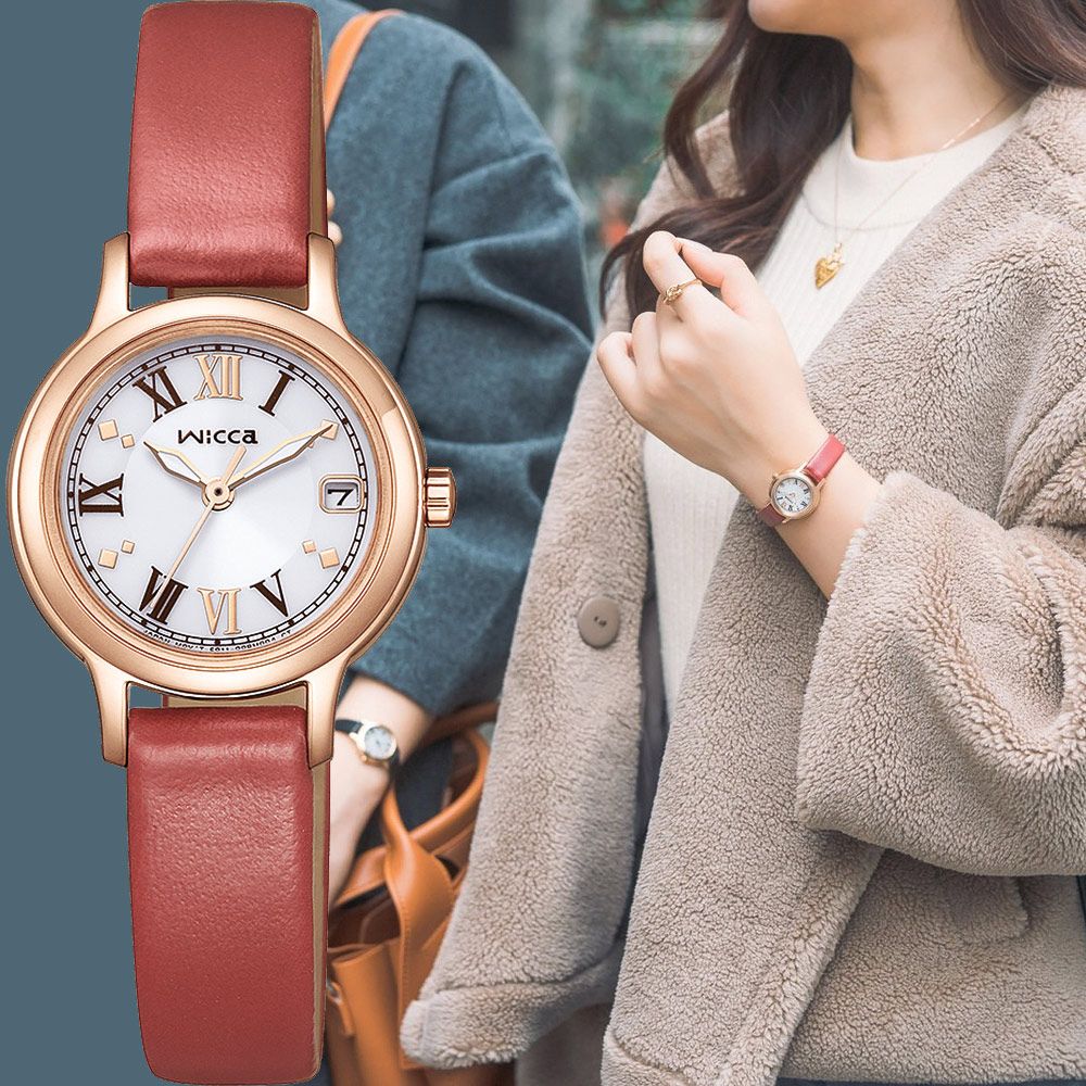 CITIZEN 星辰 Wicca 情人節推薦款 太陽能女錶-24mm 手錶 KH4-963-14