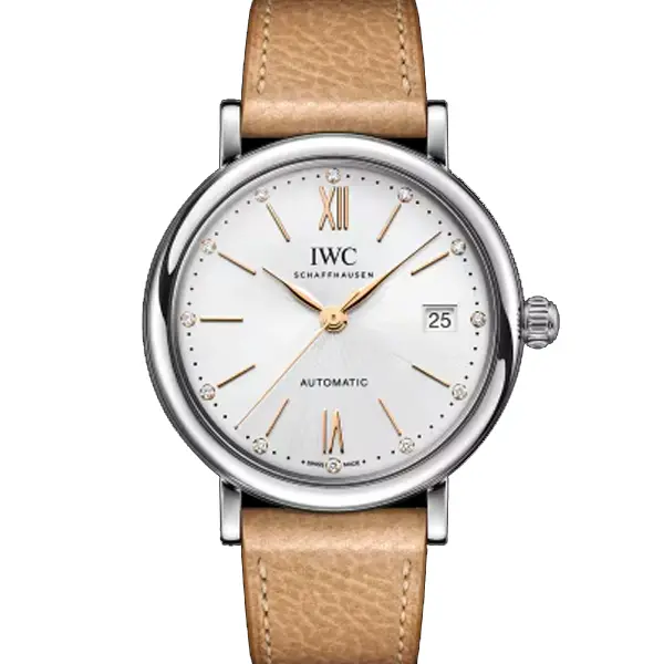 【IWC 萬國】柏濤菲諾系列機械錶 白面金字 IW458601 37mm