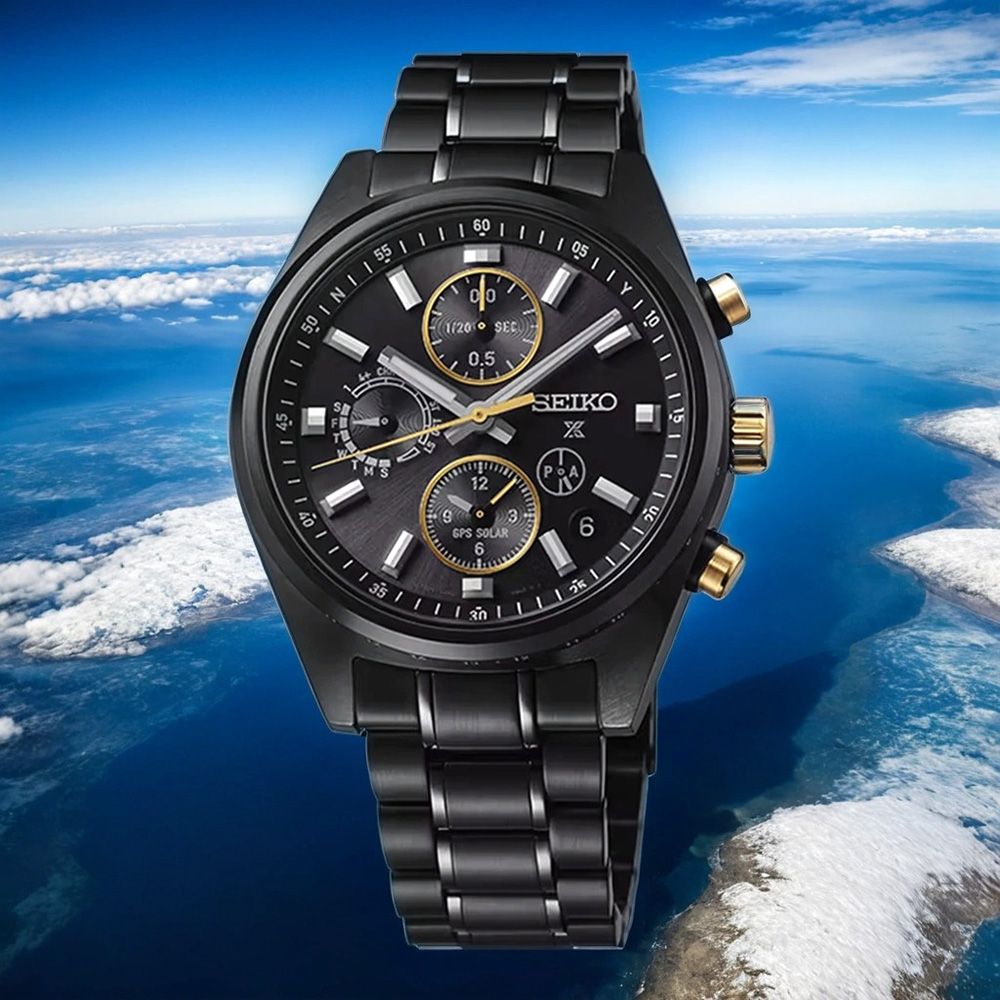 SEIKO 精工 100週年限量 GPS太陽能雙時區計時手錶 (SSH169J1/5X83-0AJ0SD)