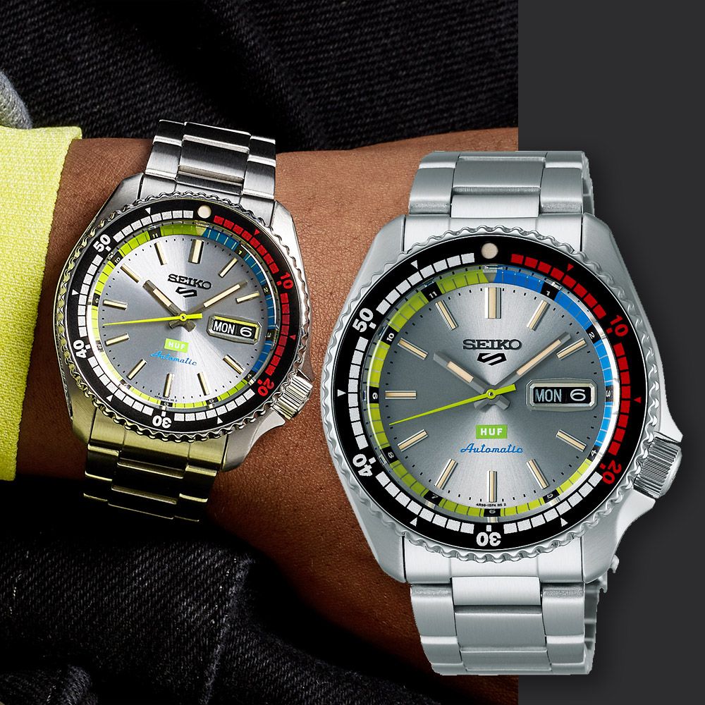 SEIKO 精工 5 Sports HUF 潮牌聯名限量版機械錶 手錶-42.5mm (SRPL33K1/4R36-16J0N)