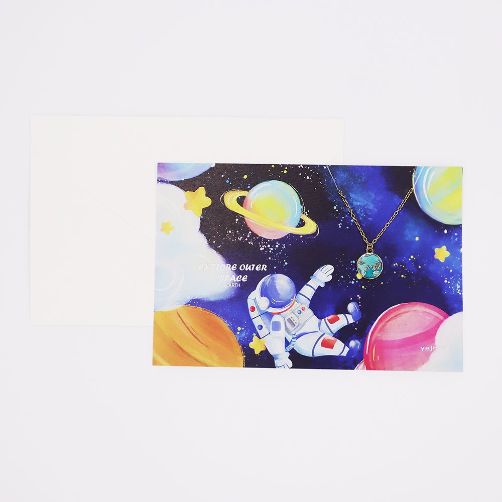 yajhih項鍊卡片Card Necklace/ 太空款/ 宇宙地球