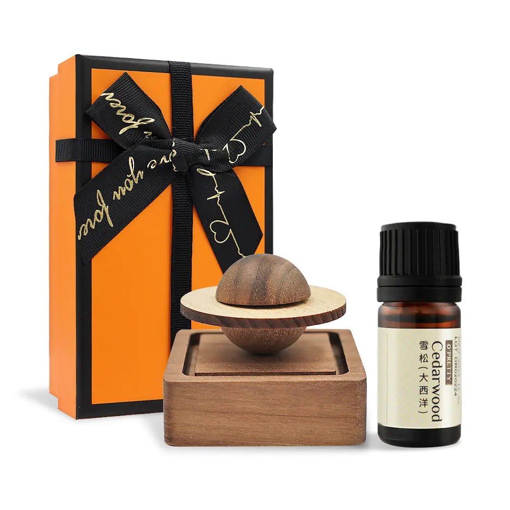 養木聞香創意禮品✦O'Pretty 歐沛媞 胡桃木星球+天然草本精油/ 胡桃木星球+雪松