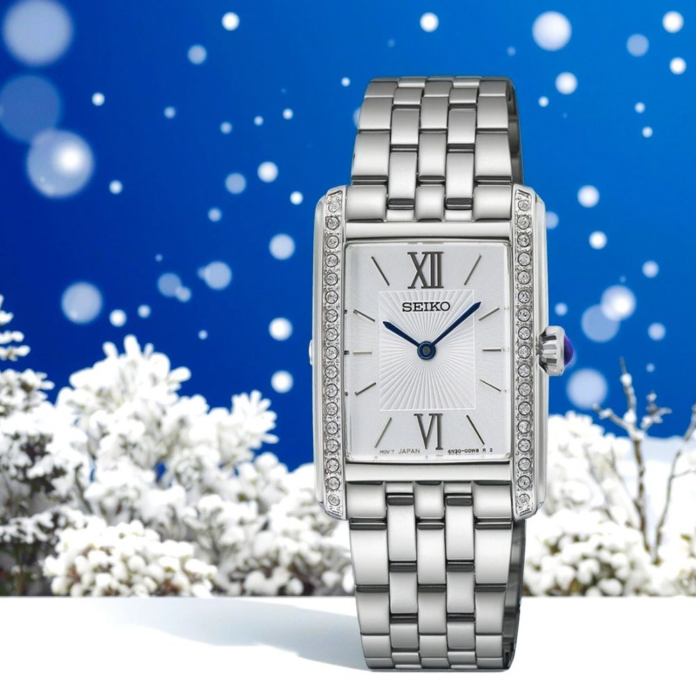 SEIKO 精工 CS 晶鑽長方形女錶 (SWR091P1/4N30-00R0S)