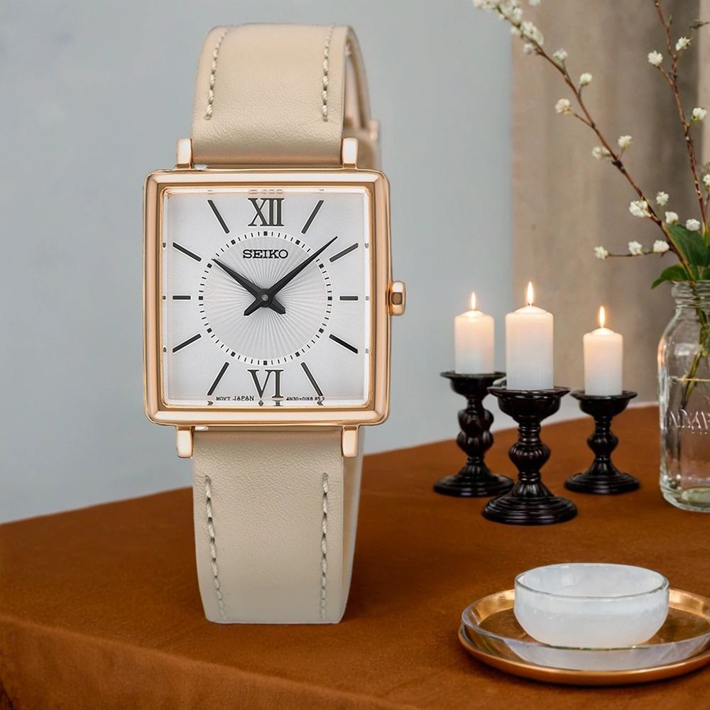 SEIKO 精工 CS 摩登時尚長方形女錶 (SWR114P1/4N30-00N0W)