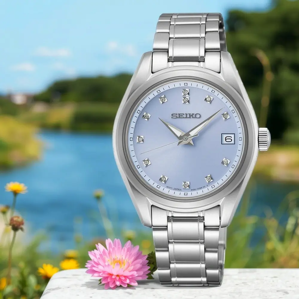 SEIKO 精工 CS 鑽石時尚女錶-32mm (SUR581P1/6N32-00A0B)