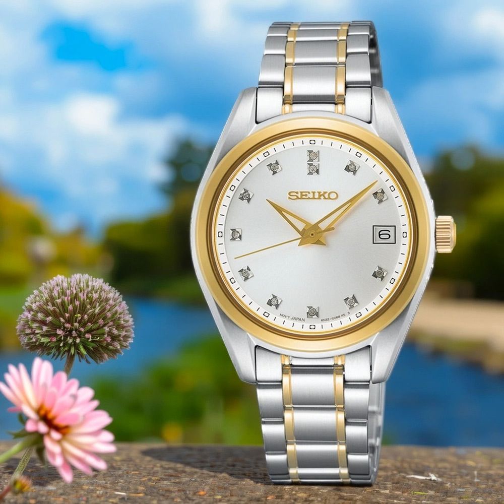 SEIKO 精工 CS 鑽石時尚女錶-32mm (SUR582P1/6N32-00A0KS)