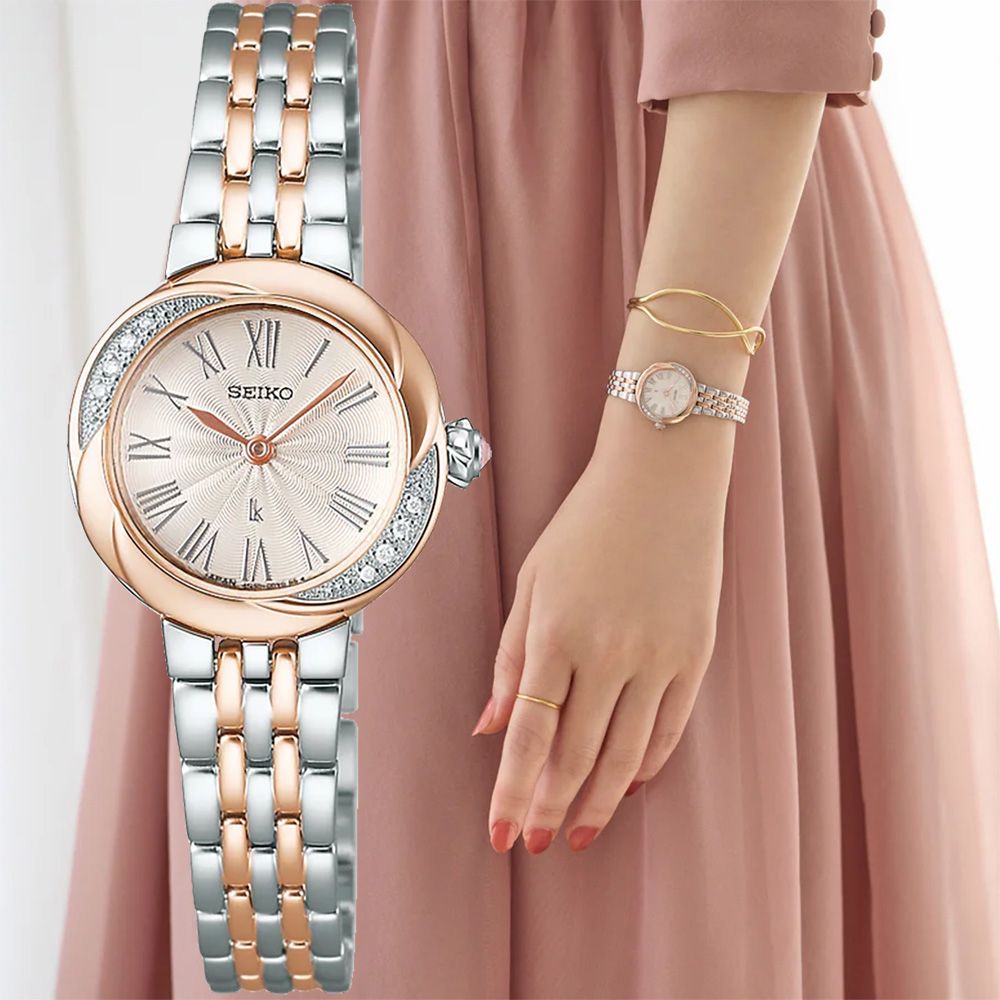 SEIKO 精工 LUKIA 鑽石羅馬女錶-23mm (SSWA002J/4N30-00V0KS)