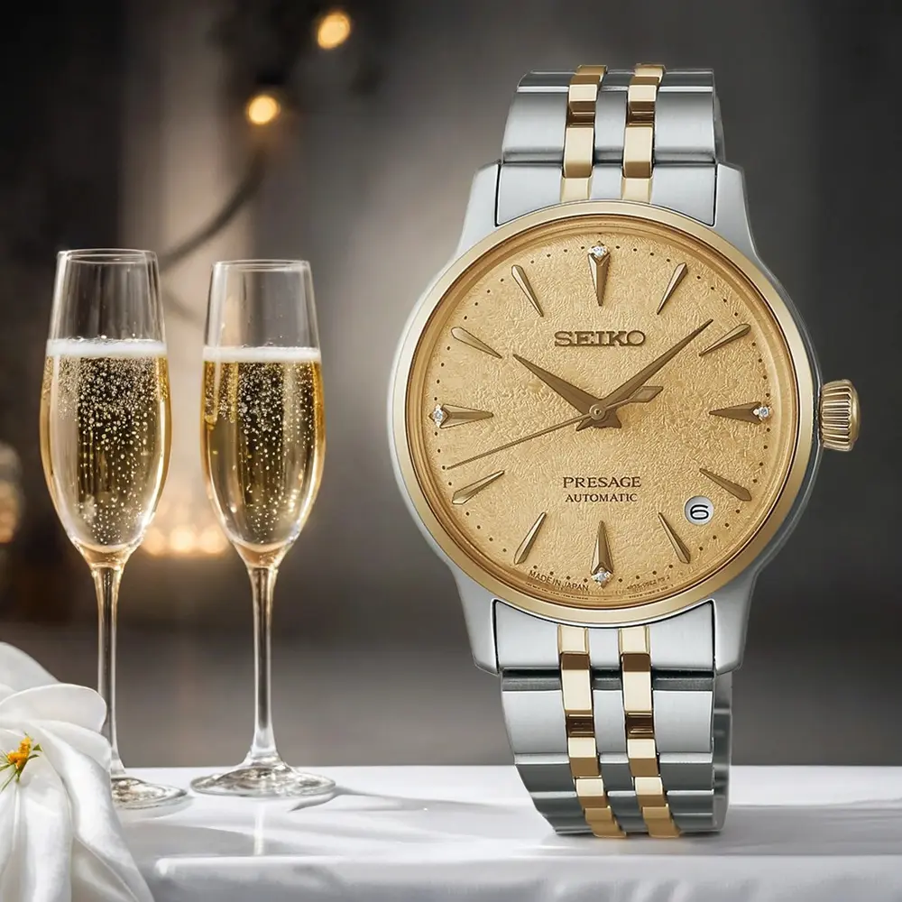 SEIKO 精工 Presage Frozen Daiquiri 調酒師機械女錶-34mm (SRPL64J1/4R35-06S0KS)