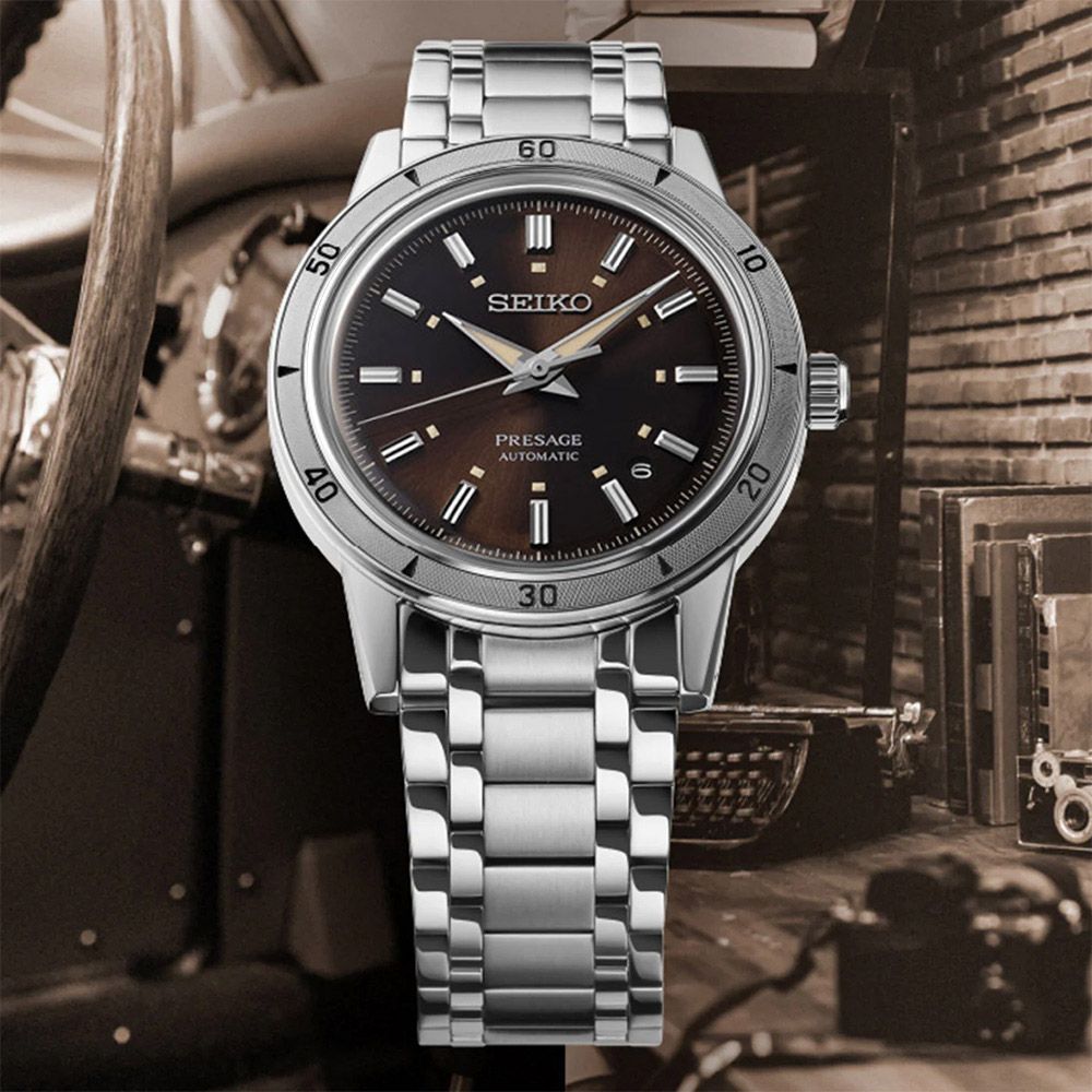 SEIKO 精工 Presage Style60's 復古風機械錶-39.5mm (SRPL09J1/4R35-06H0U)