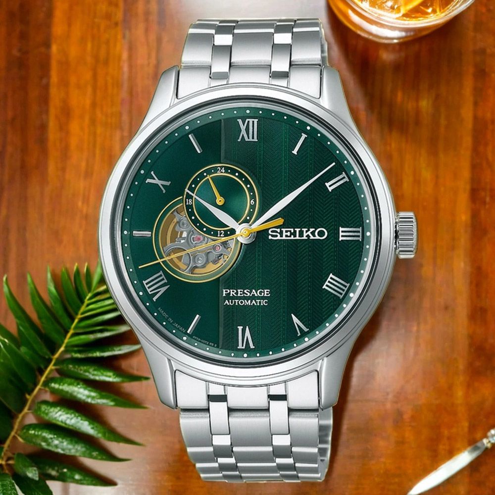 SEIKO 精工 Presage 日式庭園機械錶-41.8mm (SSA463J1/4R39-00W0G)