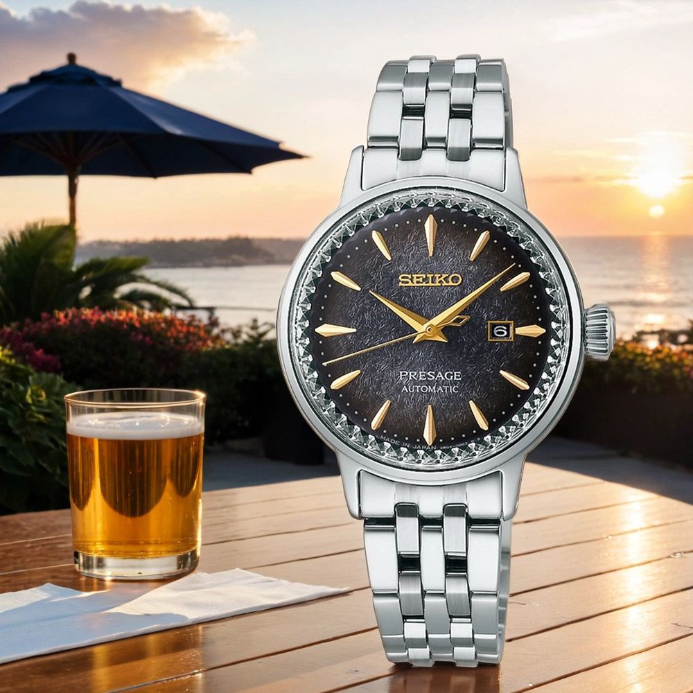 SEIKO 精工 Presage 限量調酒師 STAR BAR 機械女錶 30.3mm (SRE015J1/2R05-00C0D)