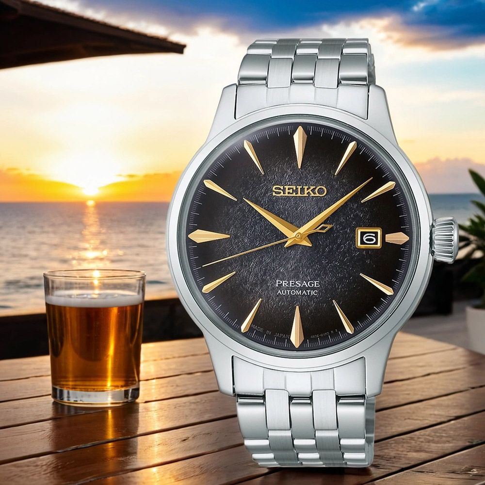 SEIKO 精工 Presage 限量調酒師 STAR BAR 機械錶 40.5mm (SRPK93J1/4R35-06J0D)