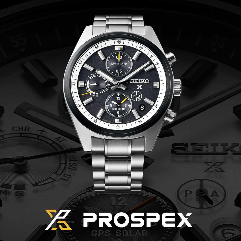 SEIKO 精工 Prospex GPS太陽能雙時區計時手錶 (SSH167J1/5X83-0AH0D)