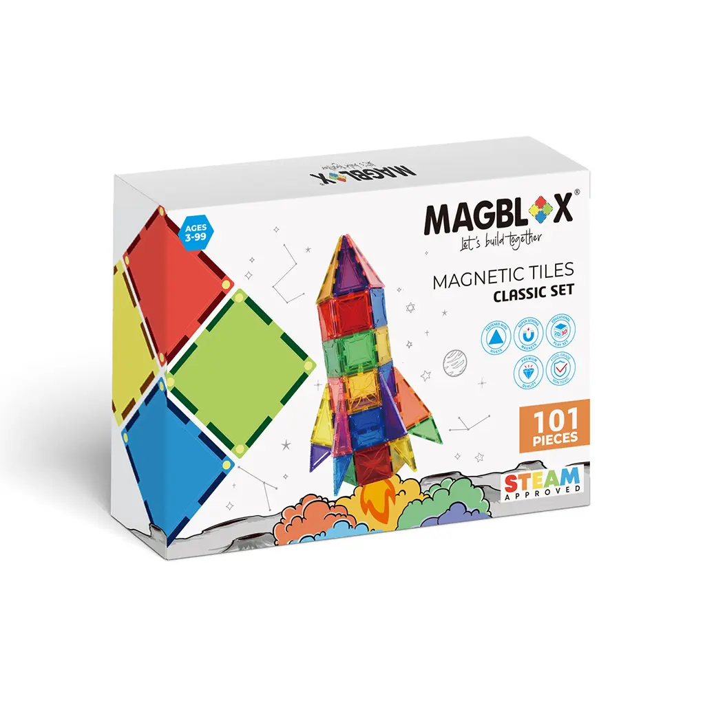 澳洲 Magblox® 美學磁力片/ 101pcs set/ 繽紛經典組/ 共兩款封面隨機出貨