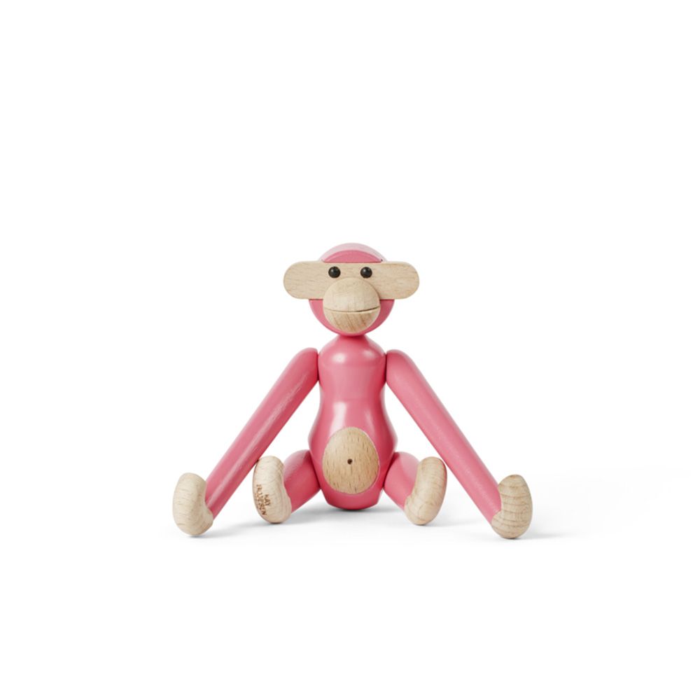 北歐櫥窗/Kay Bojesen Monkey Mini 木頭迷你猴(粉紅)