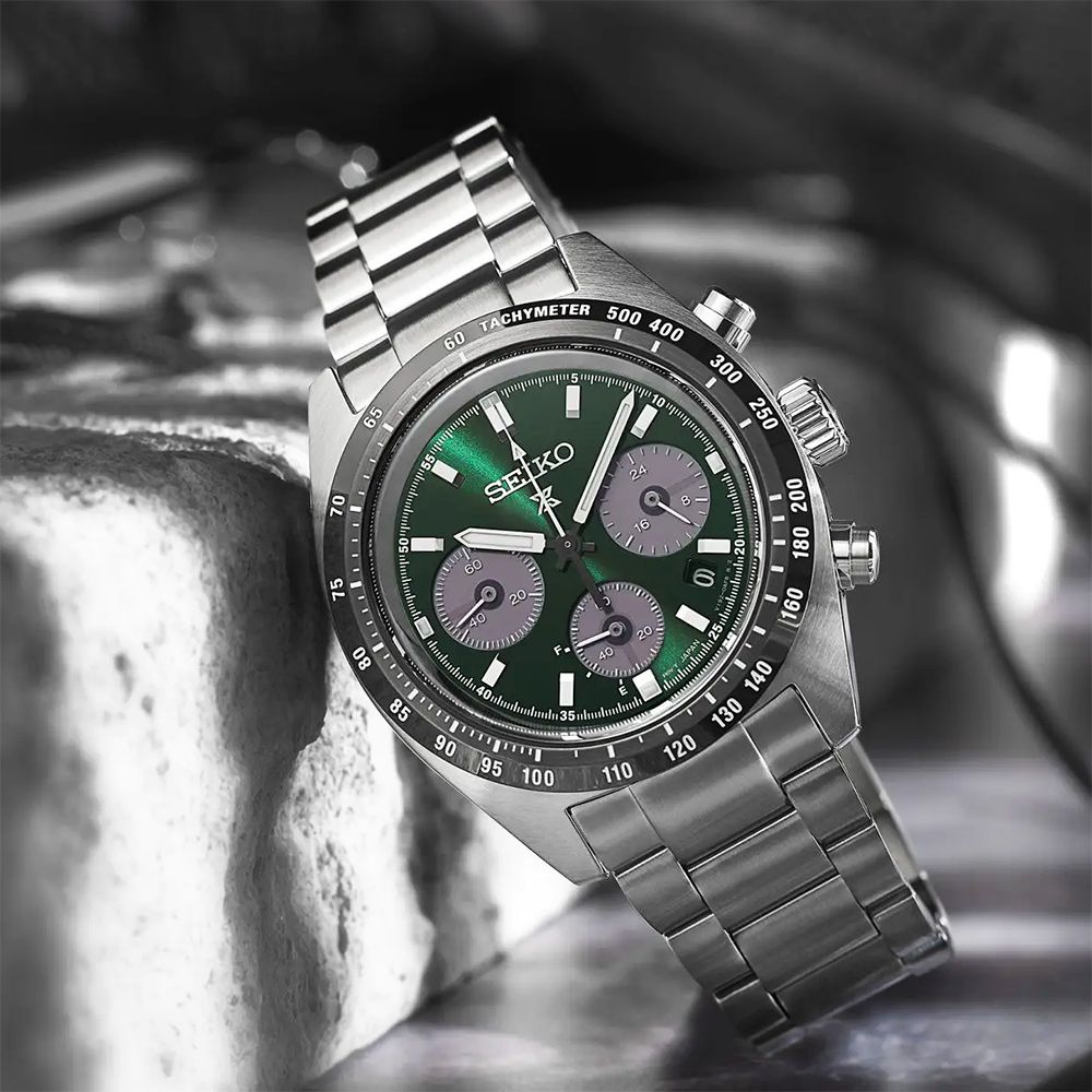 SEIKO 精工 Prospex SPEEDTIMER 森林熊貓 太陽能三眼計時手錶 (SSC933P1/V192-0AF0G)