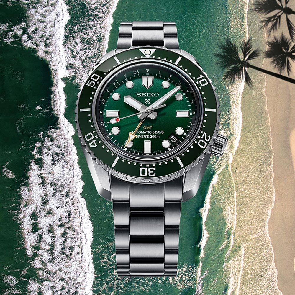SEIKO 精工 Prospex 大谷翔平廣告款 三日鍊 GMT 潛水陶瓷機械錶 (SPB381J1/6R54-00D0G)