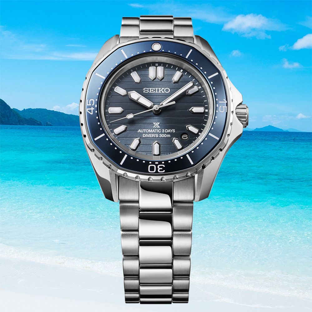 SEIKO 精工 Prospex 度假系列 多邊形300米潛水錶 機械錶 (SPB483J1/6R55-00J0B)