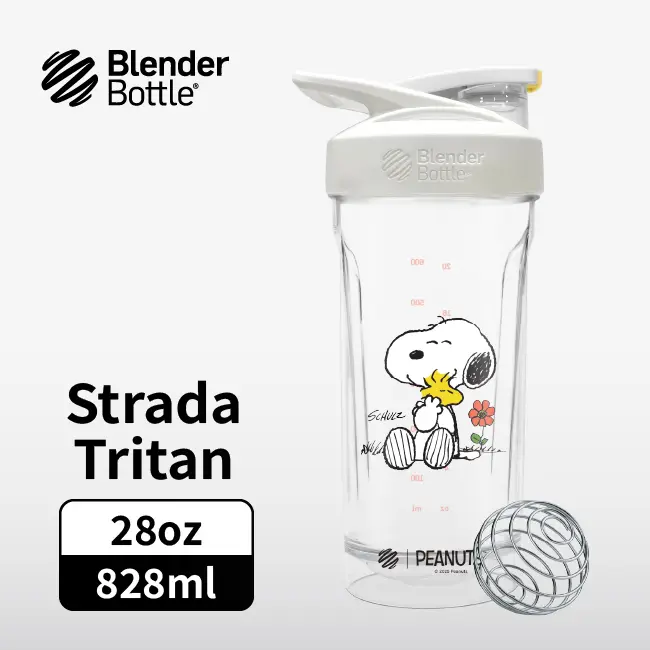 BlenderBottle Strada Tritan史努比SNOOPY抱抱史努比按壓式環保水壺/ 28oz/ 828ml