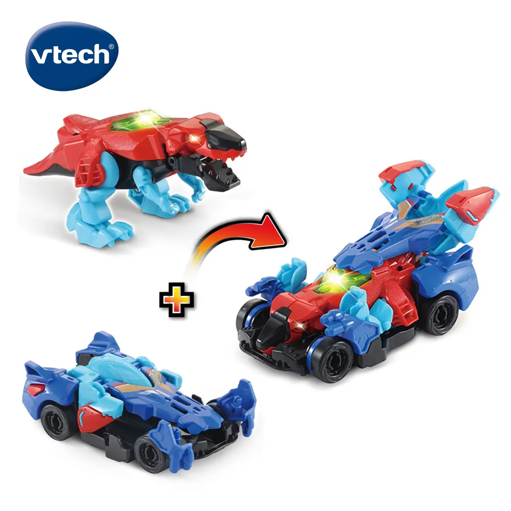 vtech聲光變形恐龍合體組/ 霸王龍/ 特雷克斯