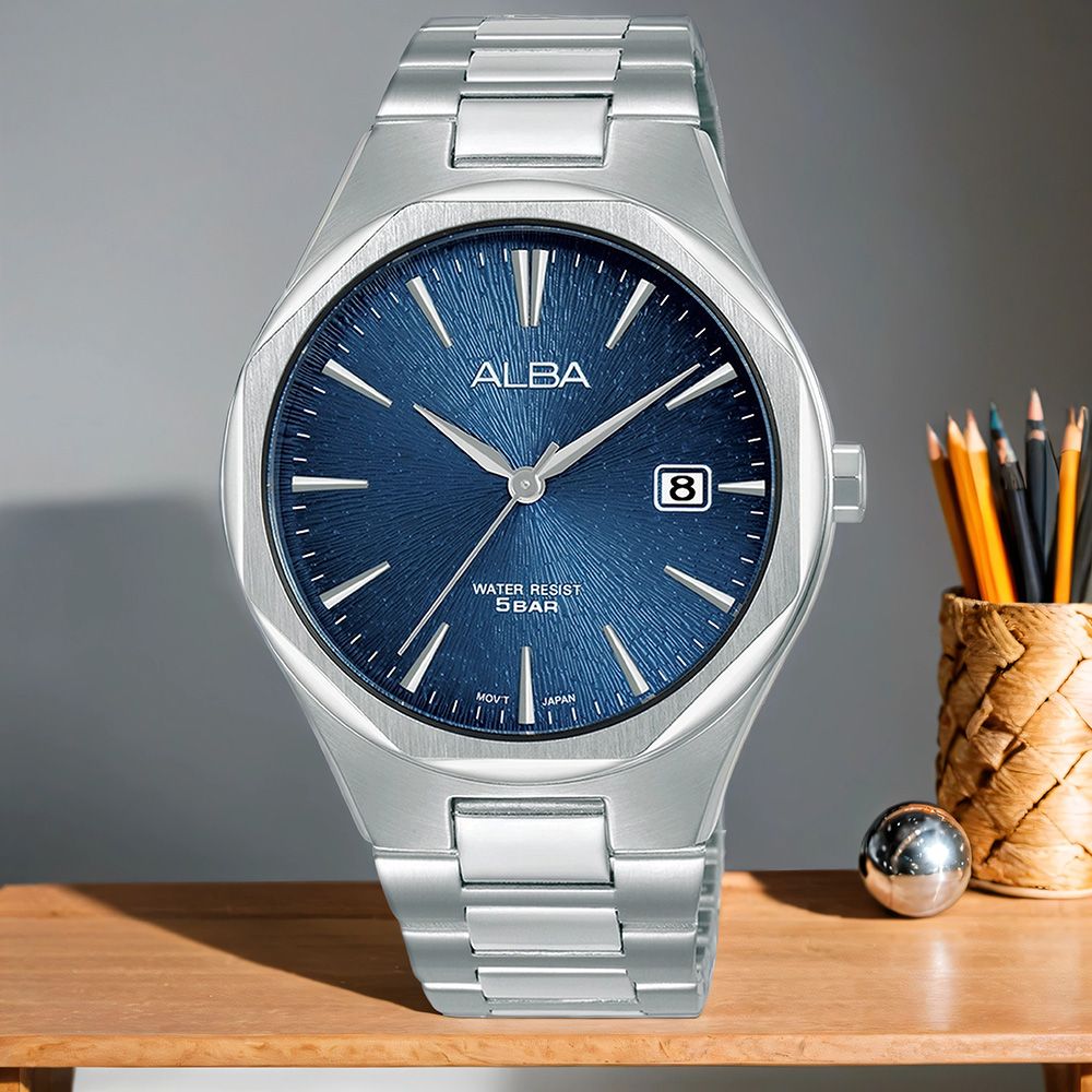 ALBA 雅柏 PRESTIGE 八角時尚手錶-40mm (AS9U57X1/VJ42-X370B)
