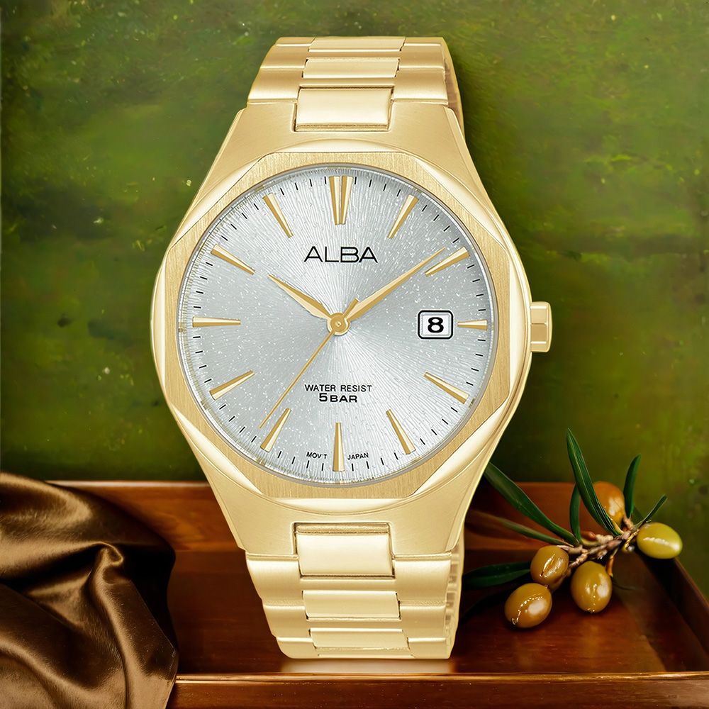 ALBA 雅柏 PRESTIGE 八角時尚手錶-40mm (AS9U48X1/VJ42-X370G)