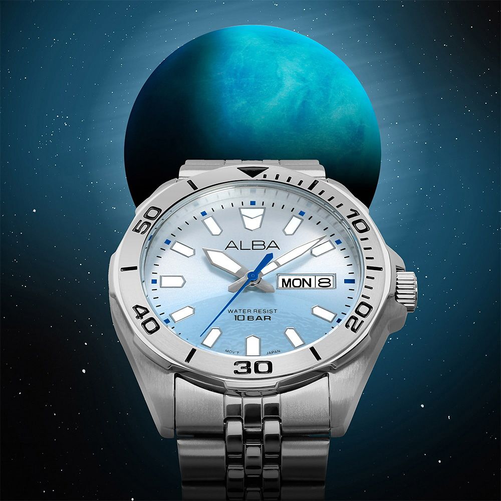 ALBA 雅柏 限量版星系宇航 Uranus 天王星手錶 男錶-42mm (AV3587X1/VJ43-X044B)
