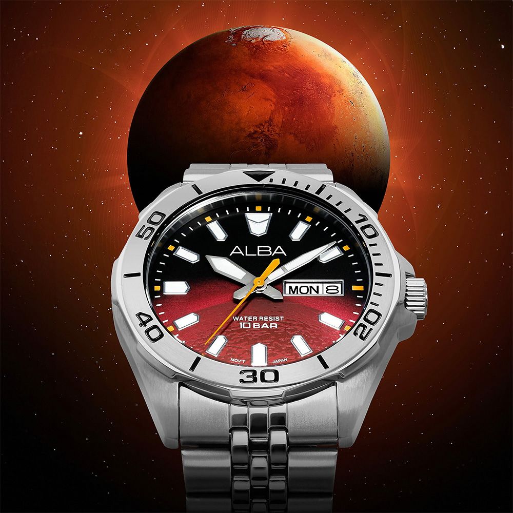 ALBA 雅柏 限量版星系宇航 Mars 火星手錶 男錶-42mm (AV3581X1/VJ43-X044R)