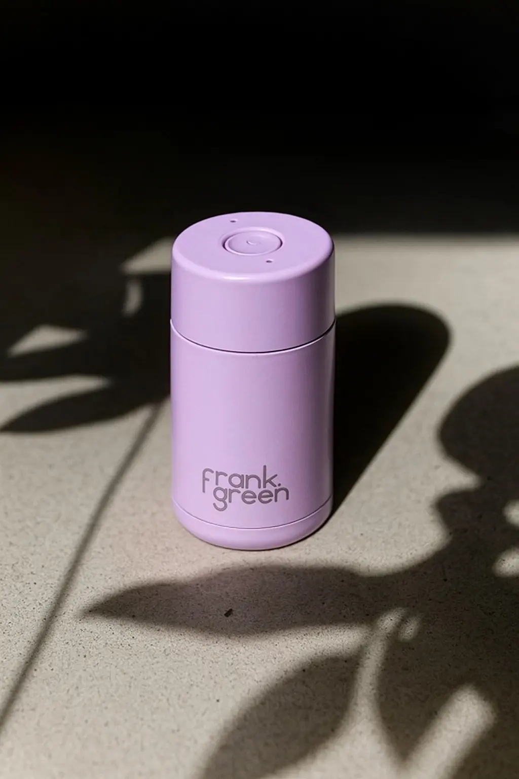 FRANK GREEN三層真空保溫瓶/ 按鈕蓋/ 355ml/ 淡紫色