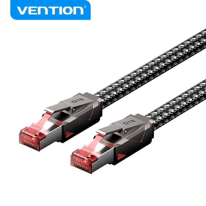 VENTION 威迅 IKMHF Cat.8 電競高速網路線 RJ45 福祿克認證 1M 灰色 26AWG無氧銅芯