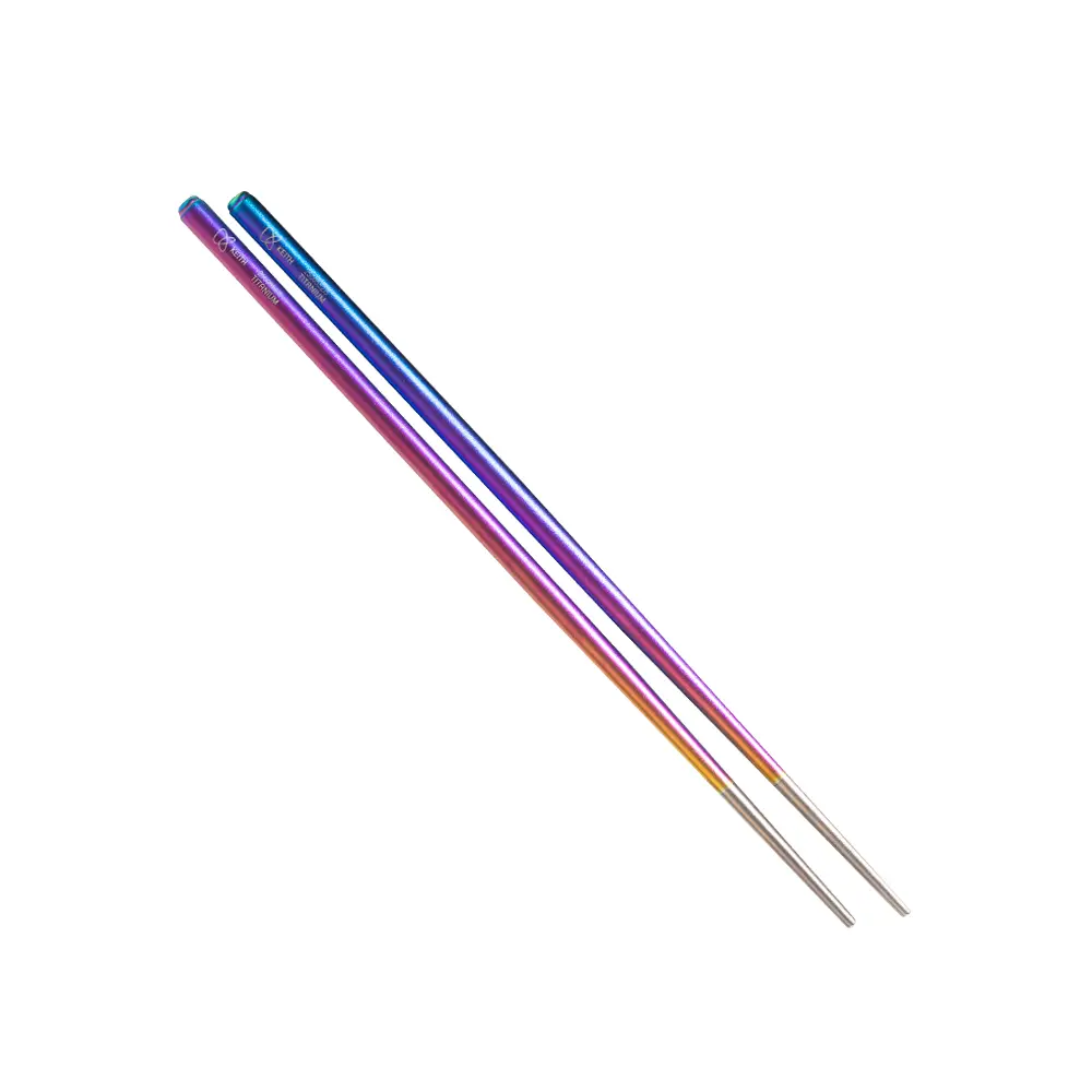 keith鎧斯鈦彩鈦圓形鈦筷/ 23.5cm/ Ti5661 (幻彩)