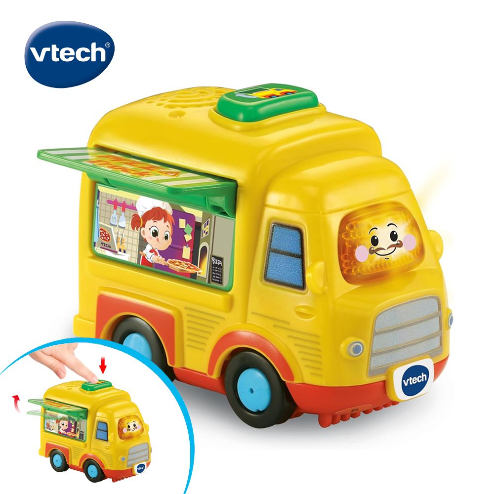 vtech嘟嘟聲光互動車/ 披薩車