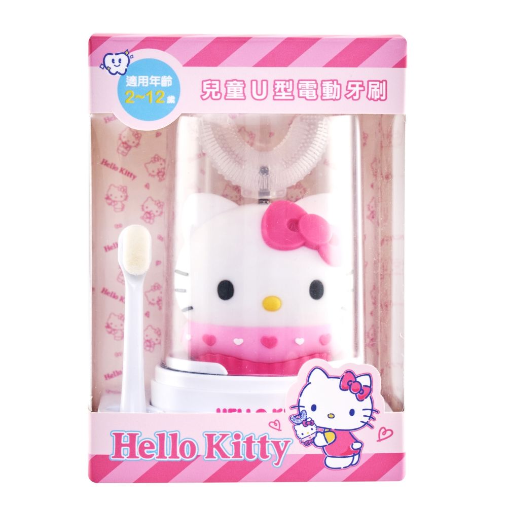 NETTEC優樂兒童U型電動牙刷/ 粉色/ Hello Kitty