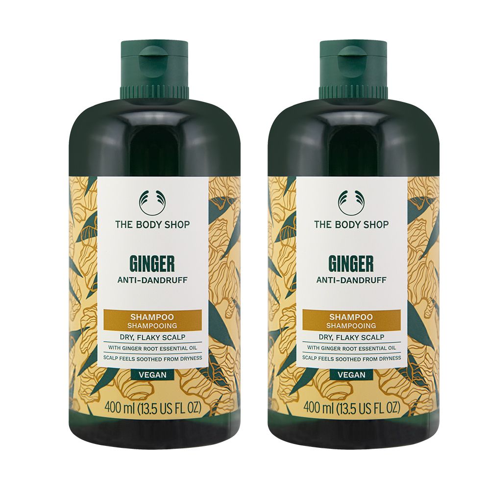 THE BODY SHOP 薑根鏗活調理洗髮精(400ml) 新版 2入組_平行輸入