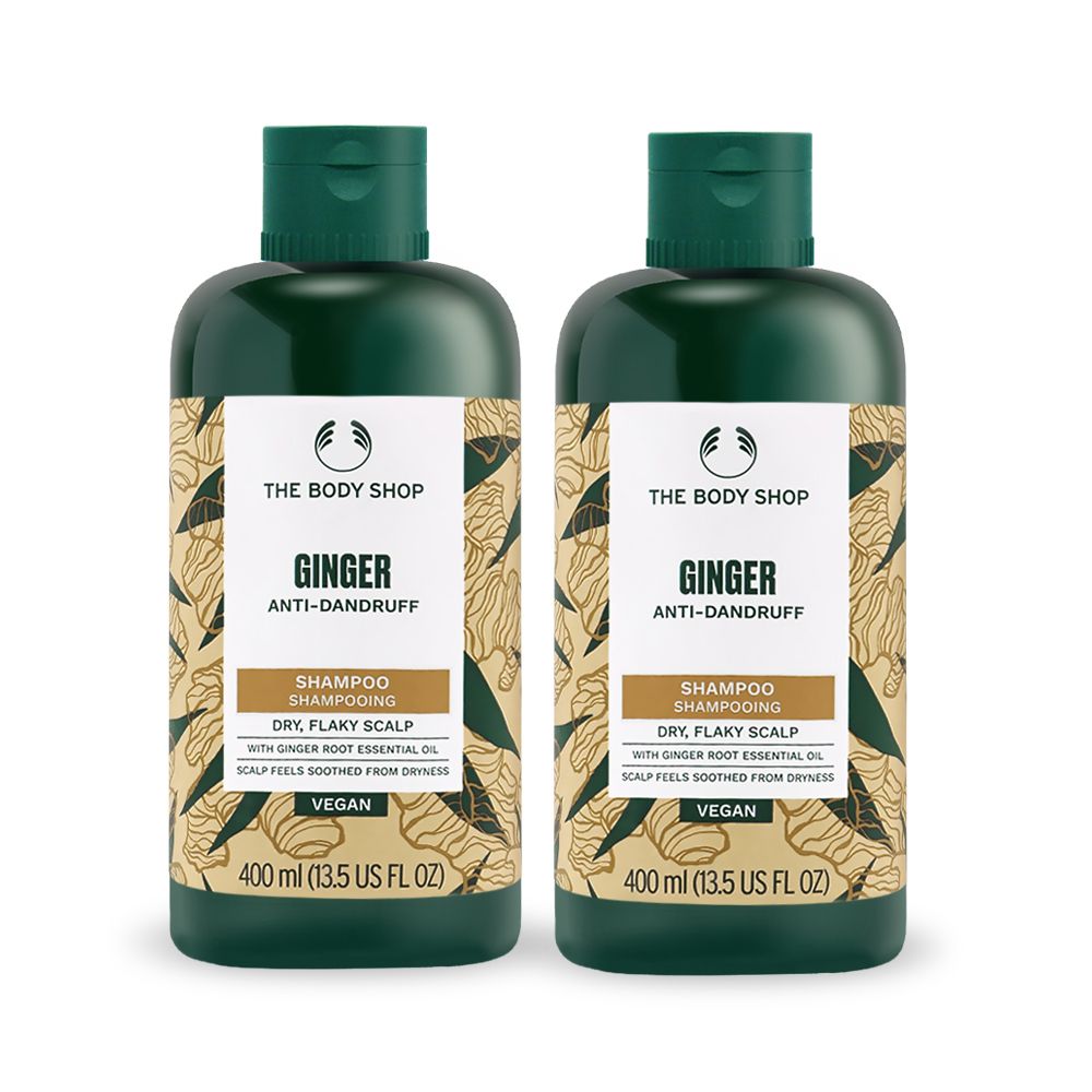 THE BODY SHOP 薑根鏗活調理洗髮精(400ml)X2-新版-平行輸入