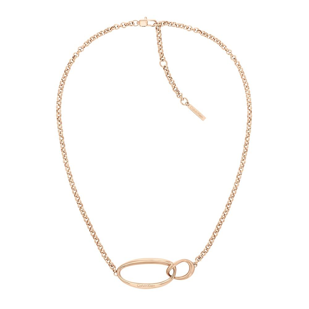 Calvin Klein 凱文克萊 CK Organic Shapes 玫瑰金項鍊/ 35000355