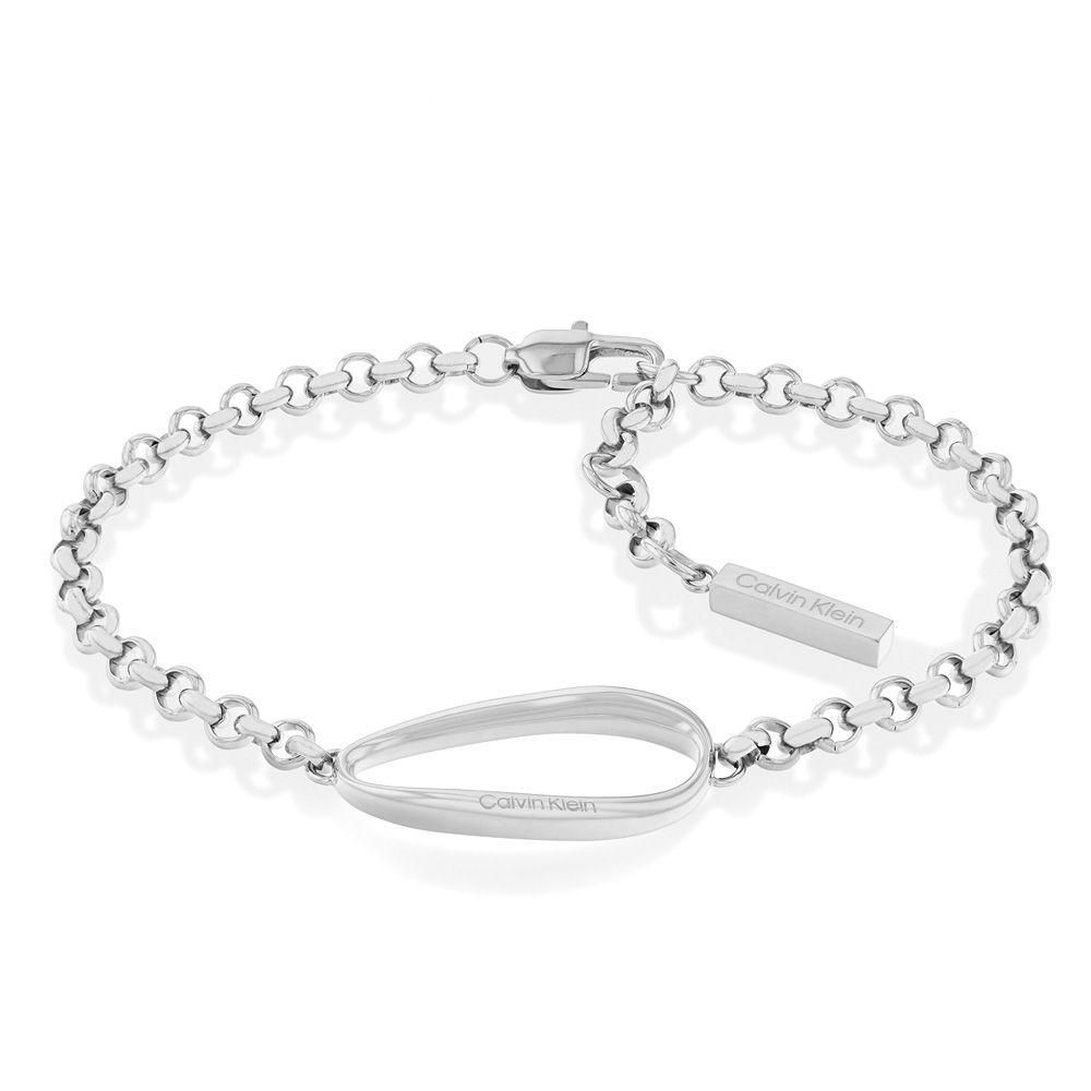 Calvin Klein 凱文克萊 CK Playful Organic Shapes 造型手鍊-銀/ 35000357