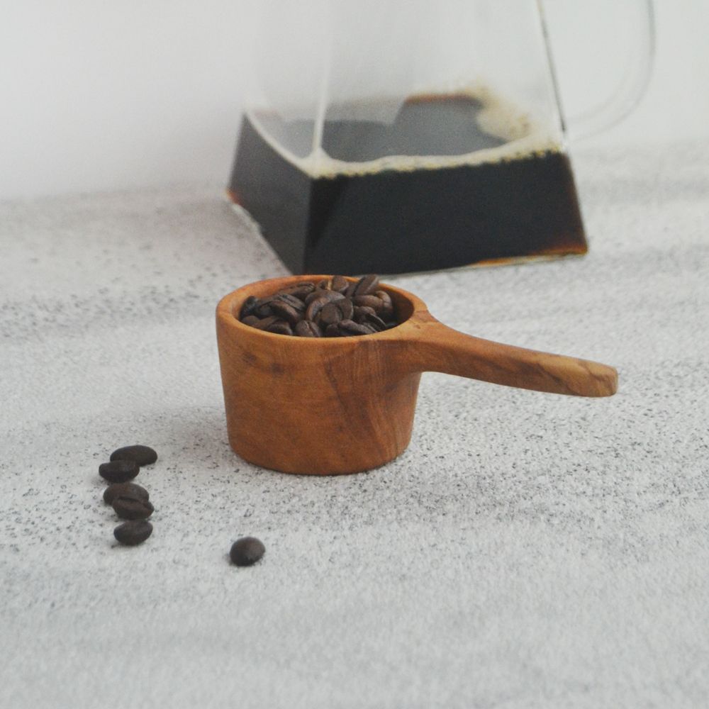 日本 SALUS佐藤金屬 橄欖木咖啡量匙-直柄