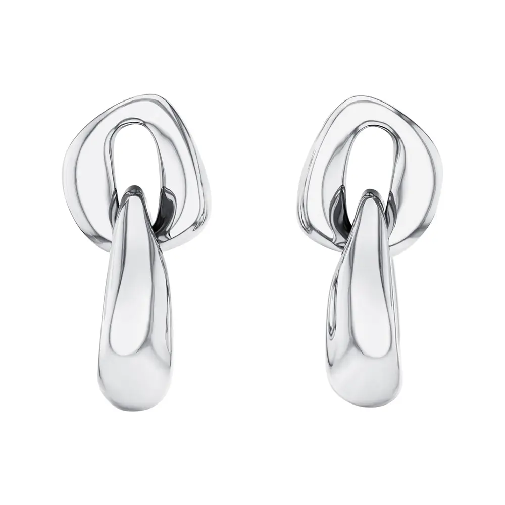 Calvin Klein 凱文克萊 CK Statement 鎖鍊穿式耳環/ 35000654